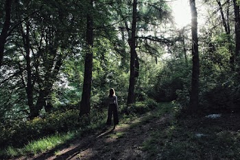 Woman Standing Beside Tree