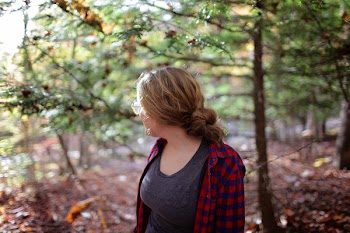 Woman Standing Beside Trees