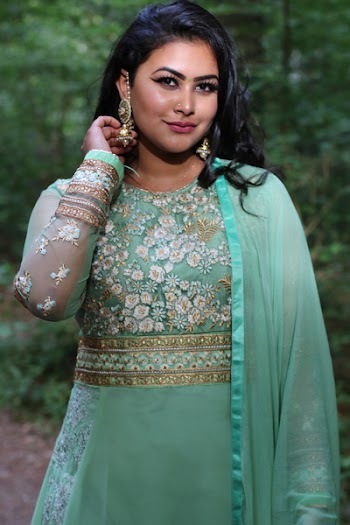 Woman Standing in Forest