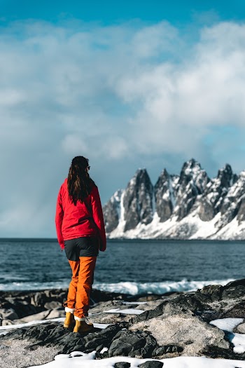 Woman Standing in Front of Sea