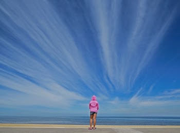 Woman Standing in Front of Seashore