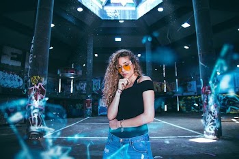 woman standing inside building