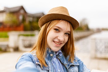 Woman Standing Near Building Structures