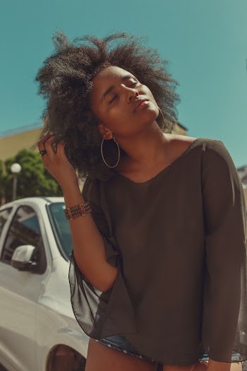 Woman Standing Near Car