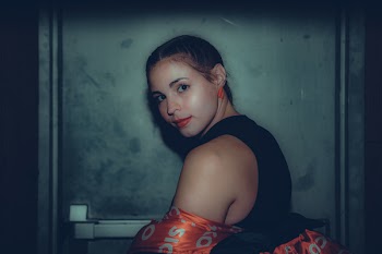 Woman Standing Near Door