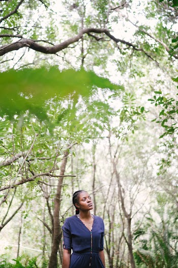Woman Standing Near Trees
