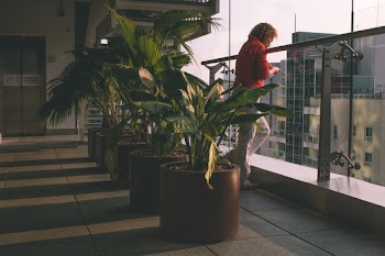 Woman Standing Near Windwo