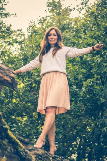 Woman Standing on Branch of Tree Photo
