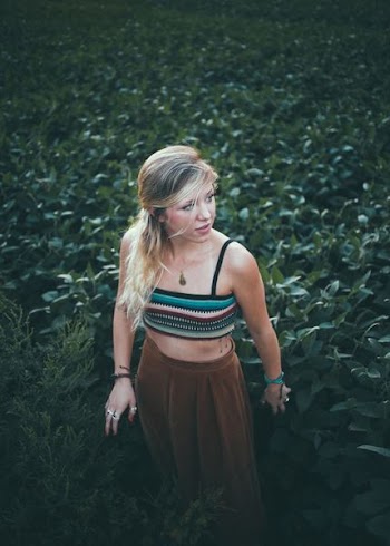 woman standing on field
