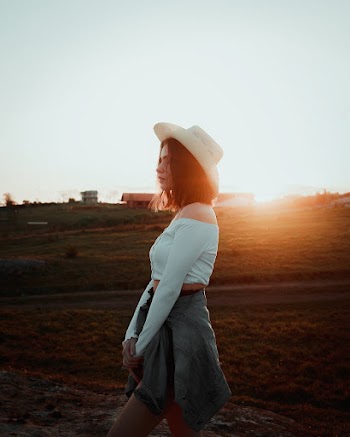Woman Standing on Field