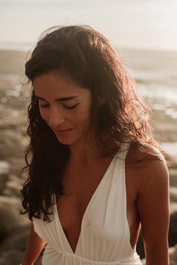 Woman Standing on Sand