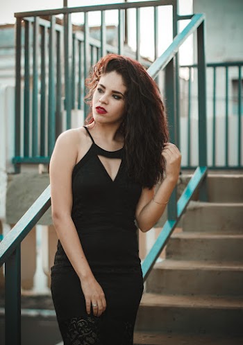 Woman Standing While Looking to Her Right