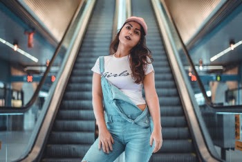 Woman Standing While Posing
