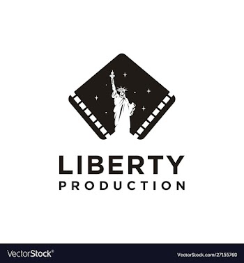 Woman statue and film stripes logo design vector image