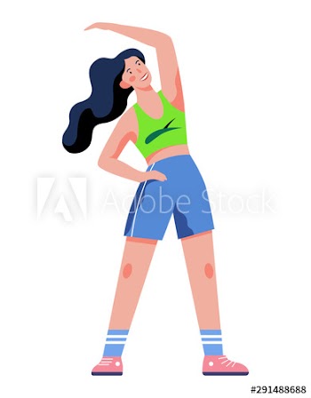Woman stretching before workout