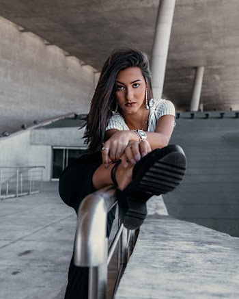 Woman Stretching Her Leg
