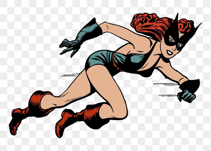Woman superhero png sticker, comic | Free PNG - rawpixel