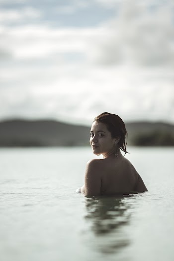 Woman Swimming in Water