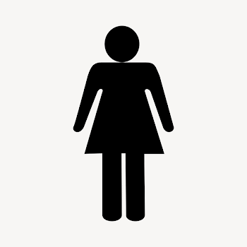 Woman symbol  clipart, black | Free PSD - rawpixel