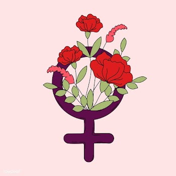 Woman symbol with flowers and leaves vector | Free stock vector - 487567
