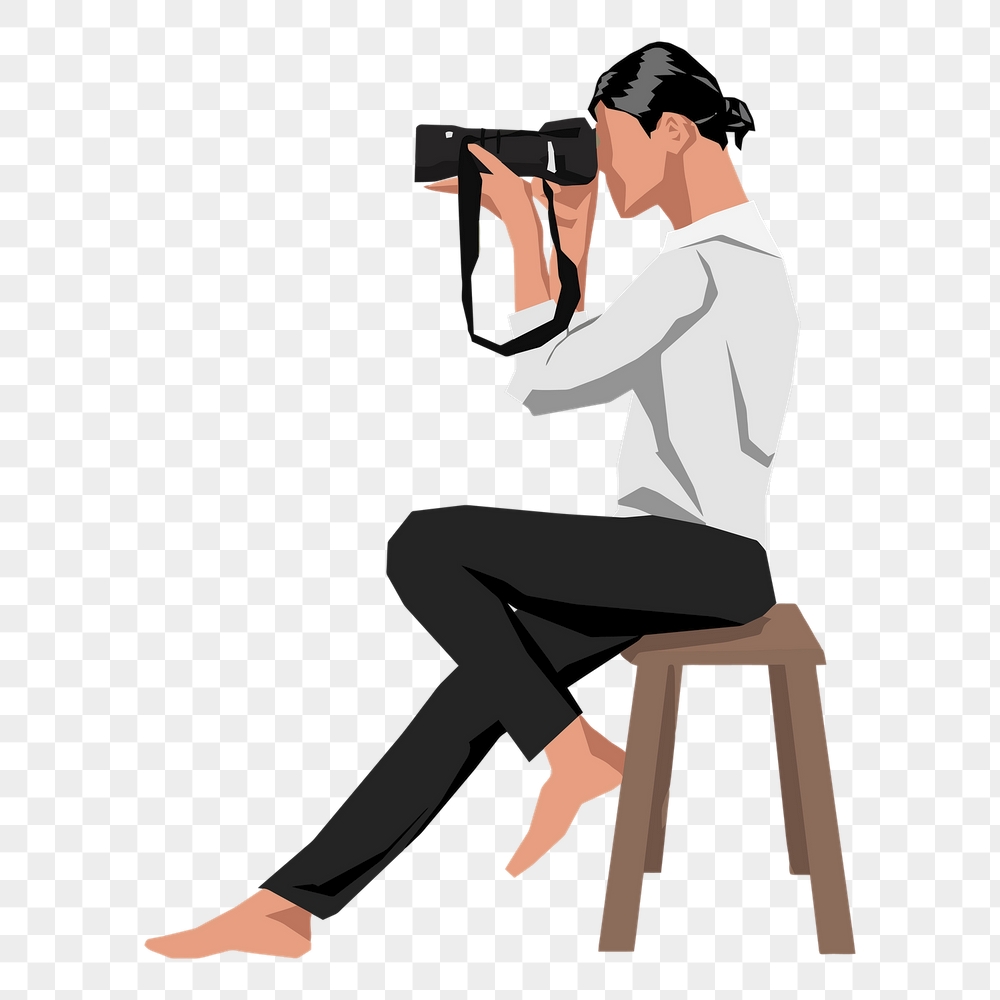 Woman taking png photo sticker, | Free PNG - rawpixel