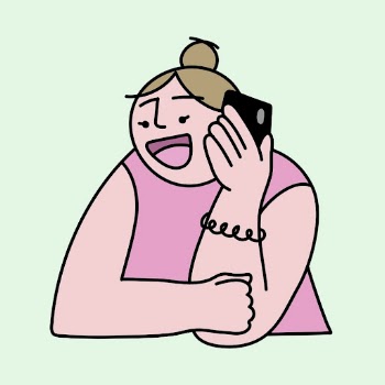 Woman talking on phone clipart, | Free PSD Illustration - rawpixel