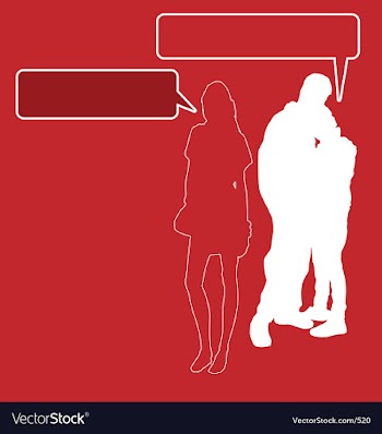Woman talking to others vector image