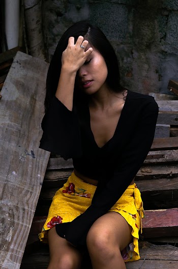 Woman Touching Her Hair