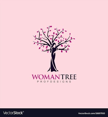 Woman tree spa beauty care natural girl autumn vector image