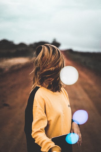 Woman Turning Her Head At The Back