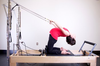 Woman Using Exercise Equipment