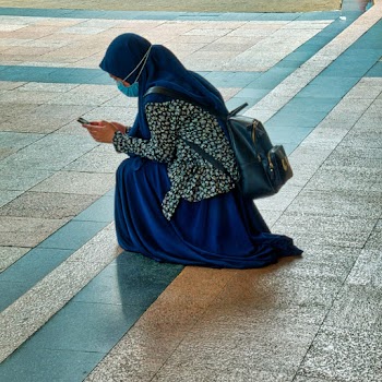 Woman Using Her Cellphone