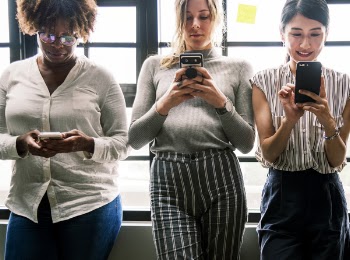 Woman Using Her Smartphone