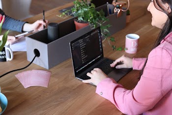 Woman Using Laptop