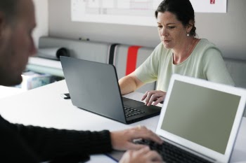 Woman Using Laptop