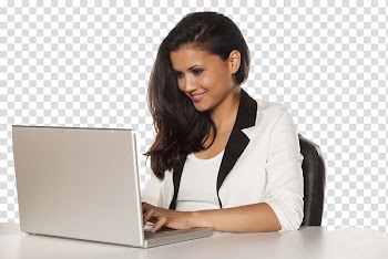 Woman using laptop computer, White Collar Laptop Web design, Operating a laptop white-collar beauty transparent background PNG clipart