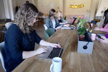 Woman Using Laptop Photography