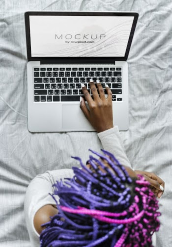 Woman Using Macbook