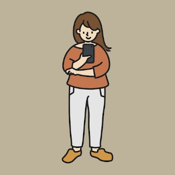 Woman using phone clipart, social | Free Vector Illustration - rawpixel