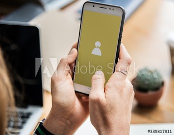 Woman using smartphone
