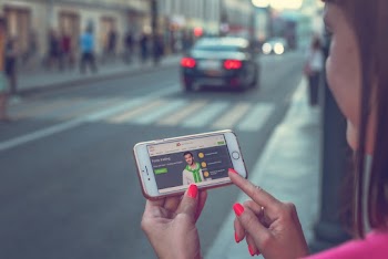 Woman Using Smartphone