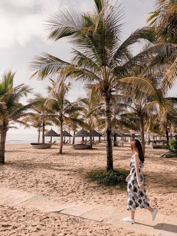 Woman Walking On Pathway 