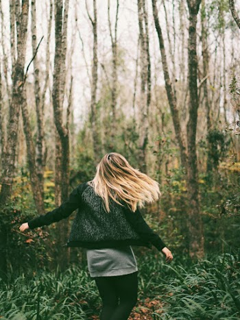 Woman Walking Outdoors