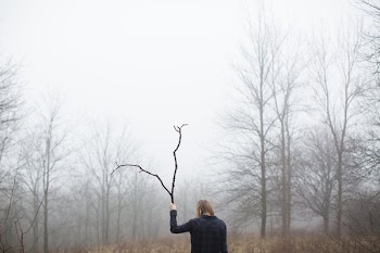 Woman Wandering In Forest