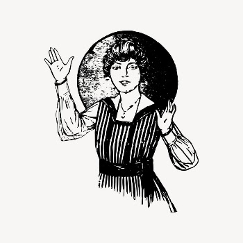 Woman waving hands clipart, drawing | Free Vector Illustration - rawpixel