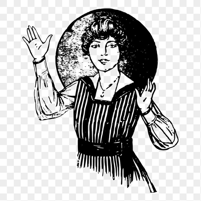 Woman waving hands png sticker | Free PNG - rawpixel