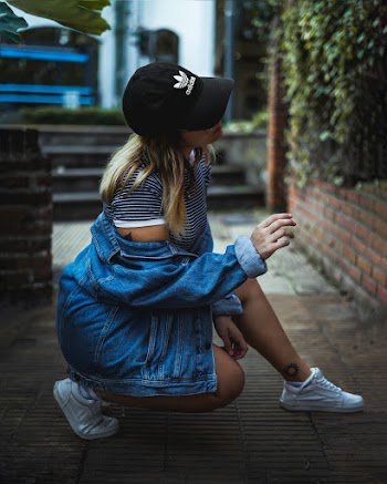 woman wearing a cap