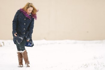 Woman Wearing A Coat
