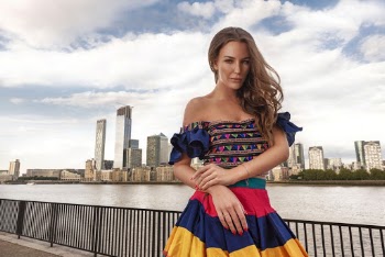 Woman Wearing a Colorful Dress