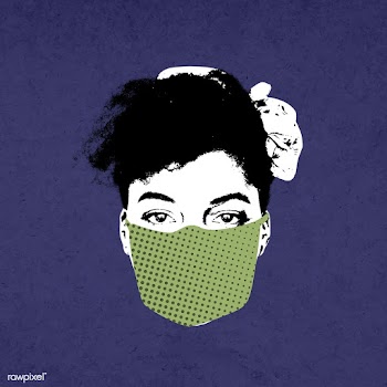Woman wearing a face mask during coronavirus pandemic mockup | Free  illustration - 2310878